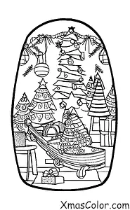 Christmas / Christmas Trees: A sled
