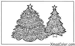Christmas / Christmas Trees: Christmas Tree decorated with different kind of ornaments