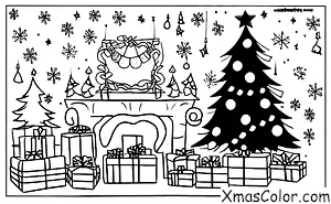 Christmas / Christmas Trees: Christmas trees with presents underneath them