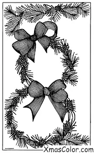 Christmas / Christmas Wreaths: A Christmas wreath with a present in the center