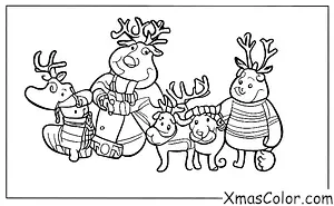 Christmas / Crazy Christmas: A family of reindeer
