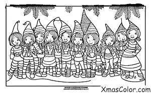 Christmas / Crazy Christmas: A group of elves