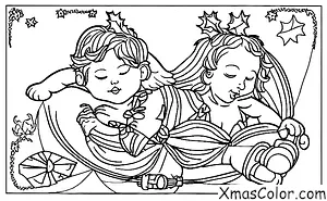 Christmas / Cupid: Cupid asleep