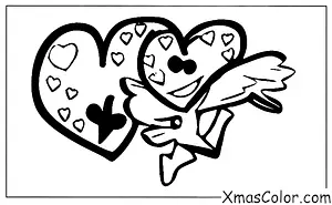 Christmas / Cupid: Cupid making hearts