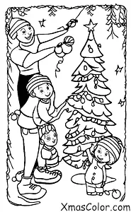 Christmas / Dancer: A family decorating their Christmas tree