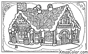 Christmas / Disney Christmas: All of the Disney Characters building a giant gingerbread house