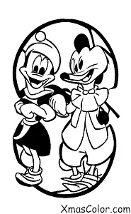 Christmas / Disney Christmas: Donald Duck and Daisy Duck