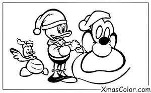 Christmas / Disney Christmas: Donald Duck wrapping presents