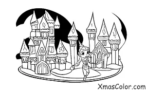 Christmas / Disney Christmas: Elsa making a snow castle