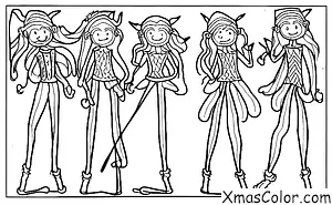 Christmas / Elves: An elf walking on stilts