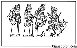 Christmas / Epiphany: The Three Kings on their journey