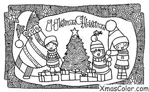 Christmas / Feliz Navidad: A Christmas card with the phrase "Feliz Navidad"