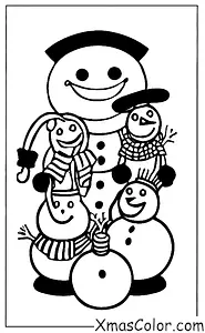 Christmas / Friends: 4 Friends Making A Snowman