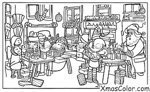 Christmas / Friends: Santa in his workshop