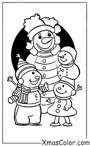 Christmas / Frosty the Snowman's Friends: Frosty and his friends building a snowman
