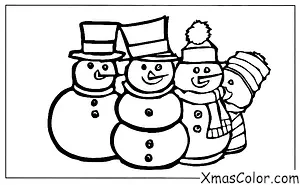Christmas / Frosty the Snowman's Friends: Frosty and his friends making a snowman