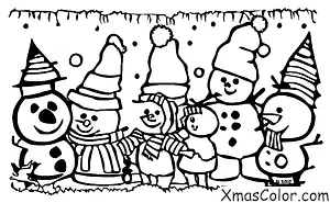Christmas / Frosty the Snowman's Friends: Frosty and his friends playing in the snow