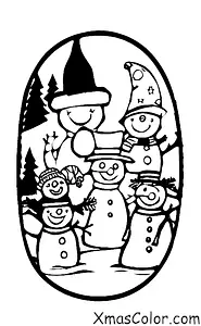 Christmas / Frosty the Snowman's Friends: Frosty and his friends sledding down a hill