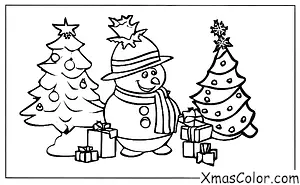 Christmas / Frosty the Snowman's Friends: Frosty the Snowman with a Christmas tree