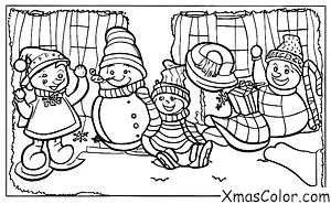 Christmas / Frosty the Snowman: Frosty the Snowman sledding