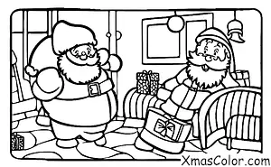Christmas / Funny Christmas: Santa Claus stuck in the chimney