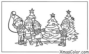 Christmas / Games: elves decorating the Christmas tree