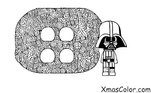 Christmas / Geeky Christmas: Christmas lights cast in the shape of Darth Vader