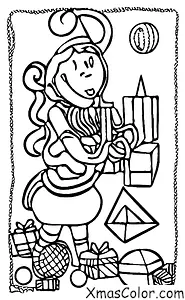 Christmas / Hanukkah: A child spinning a dreidel