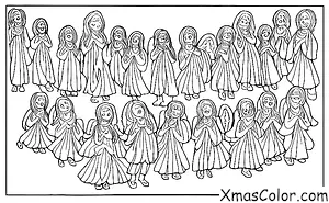 Christmas / Hark! The Herald Angels Sing: A choir of angels singing