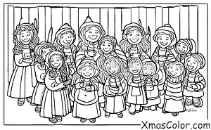 Christmas / Hark! The Herald Angels Sing: A group of carolers singing