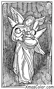 Christmas / Hark! The Herald Angels Sing: An angel holding a baby