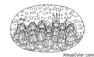 Christmas / Hark! The Herald Angels Sing: The angelic choir singing in a field of snow