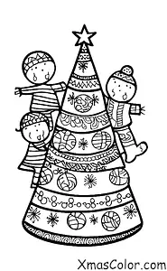 Christmas / Hope: A family gathered around the Christmas tree