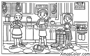 Christmas / I'll Be Home for Christmas: A child baking cookies for Santa