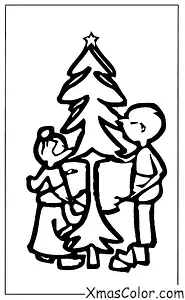 Christmas / I'll Be Home for Christmas: A family decorating their Christmas tree