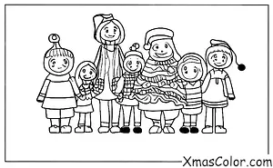 Christmas / I'll Be Home for Christmas: A family gathered around the Christmas tree