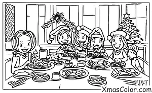 Christmas / Indoor Christmas activities: Eating Christmas dinner