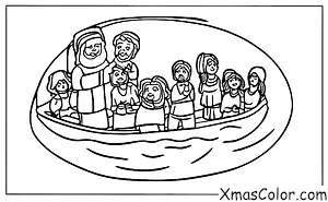 Christmas / Jesus' Birthday: Jesus walking on water