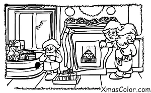 Christmas / Jolly Old Saint Nicholas: Jolly Old Saint Nicholas coming down the chimney