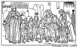 Christmas / Joseph: Joseph and Mary arriving in Bethlehem