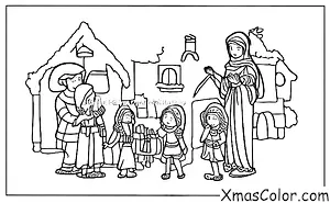 Christmas / Joseph: Joseph and Mary finding a place to stay in Bethlehem