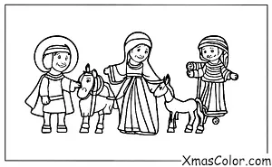 Christmas / Joseph: Joseph and Mary on their way to Bethlehem