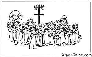 Christmas / Joy to the World: A church choir singing "Joy to the World" on Christmas Eve