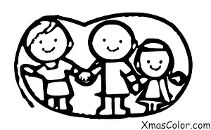Christmas / Love: A boy and a girl holding hands