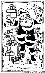 Christmas / Magic of Christmas: Santa Claus delivering presents