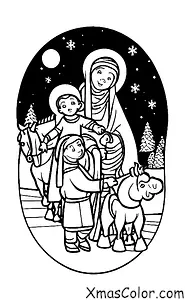 Christmas / Mary: Mary and Joseph on their way to Bethlehem