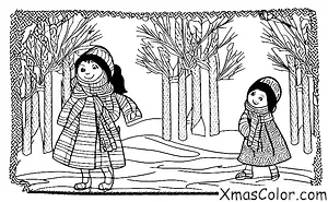 Christmas / Mary: Mary walking in a winter wonderland