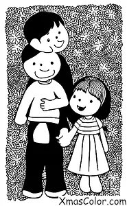 Christmas / Mistletoe: A boy and a girl standing under the mistletoe