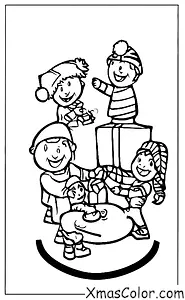 Christmas / Modern Christmas: A family decorating their Christmas tree