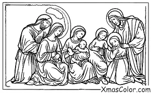Christmas / Nativity Scene: Baby Jesus with Mary and Joseph